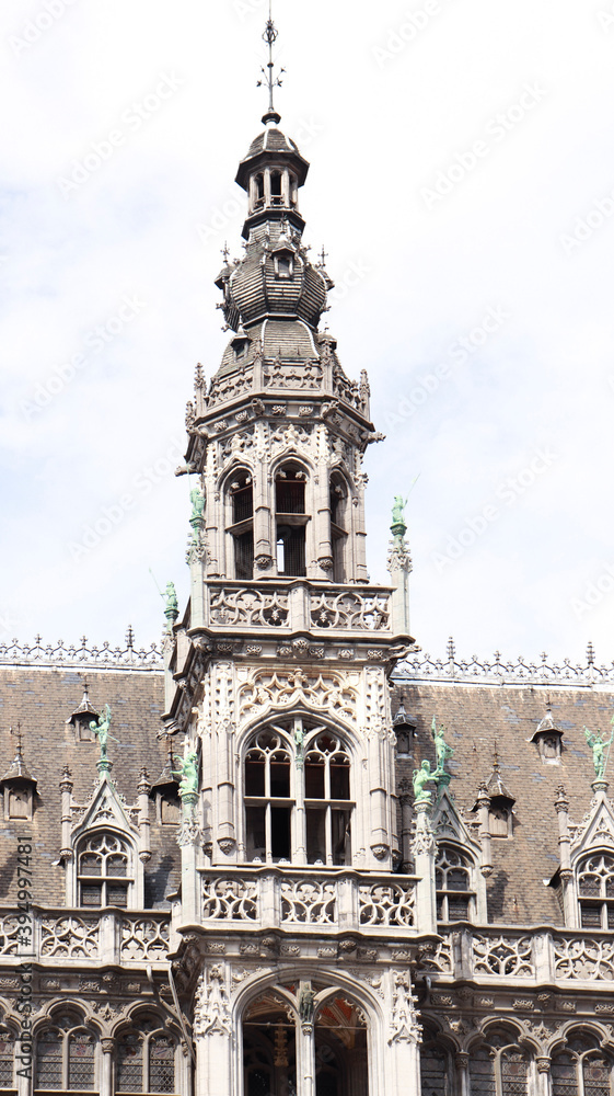 bruxelles city hall tower detail