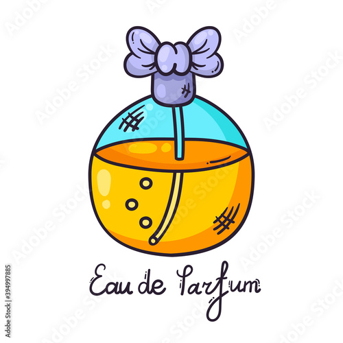 Eau de parfum perfume fragrance colorful cartoon vectoricon