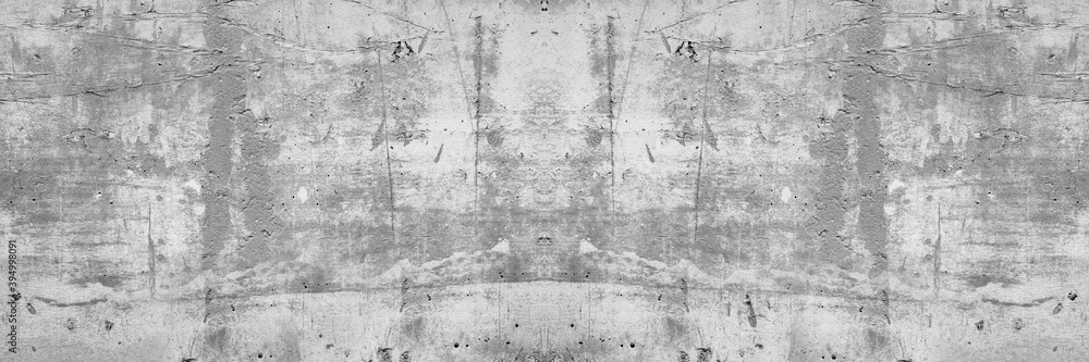 Fototapeta premium Old wall panorama texture cement dirty gray with black background abstract grey and silver color design are light with white background.