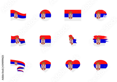 Canvas Print Serbia flag - flat collection