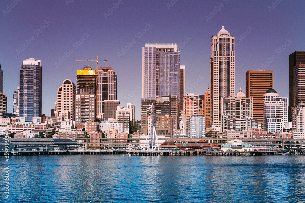 View of downtown Seattle skyline in Seattle Washington, USA
 