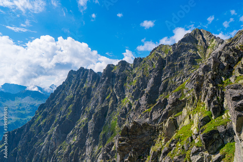 Panoramic view of the mountain landscape, Tatra National park, Poland. High Tatras, Carpathian mountains. eagles trail