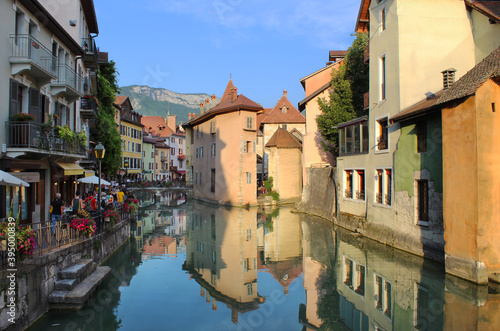 Annecy and her spectacular reflections on a clear day