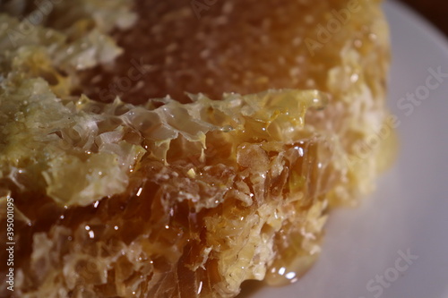 
natural honey is called Karakovan honey in Turkish. close up.