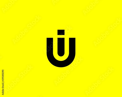 IU UI LETTER LOGO DESIGN VECTOR TEMPLATE. IU UI LOGO DESIGN.