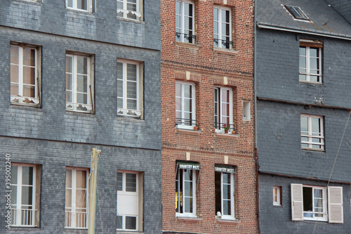 residential buildings in honfleur in normandy (france)