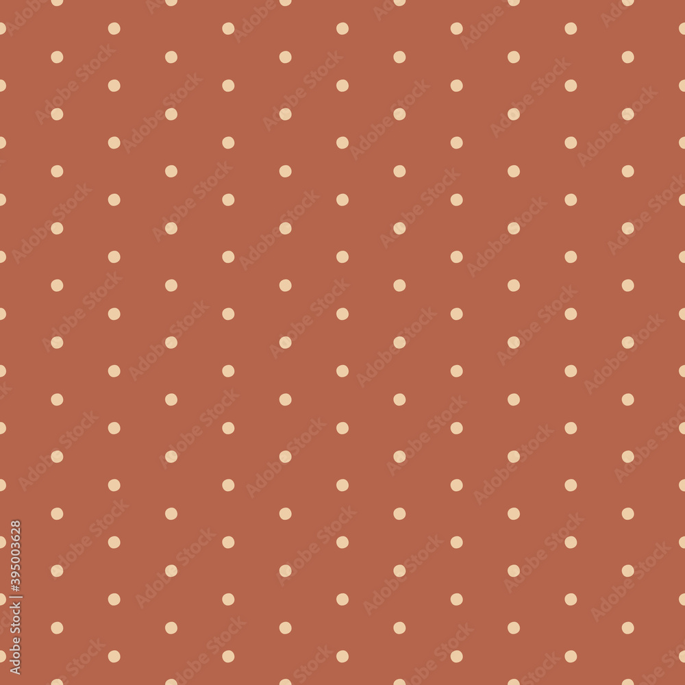 Polka dot seamless vector pattern in brown and beige colors. Polka dot seamless vector pattern in brown and beige colors.