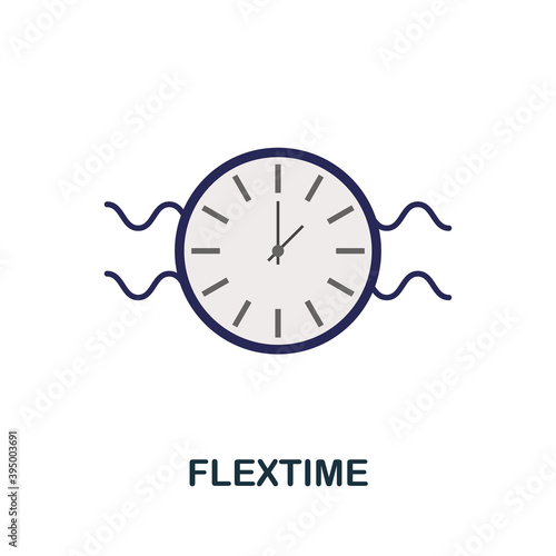 Flextime icon. Simple element from online education collection. Creative Flextime icon for web design, templates, infographics and more
