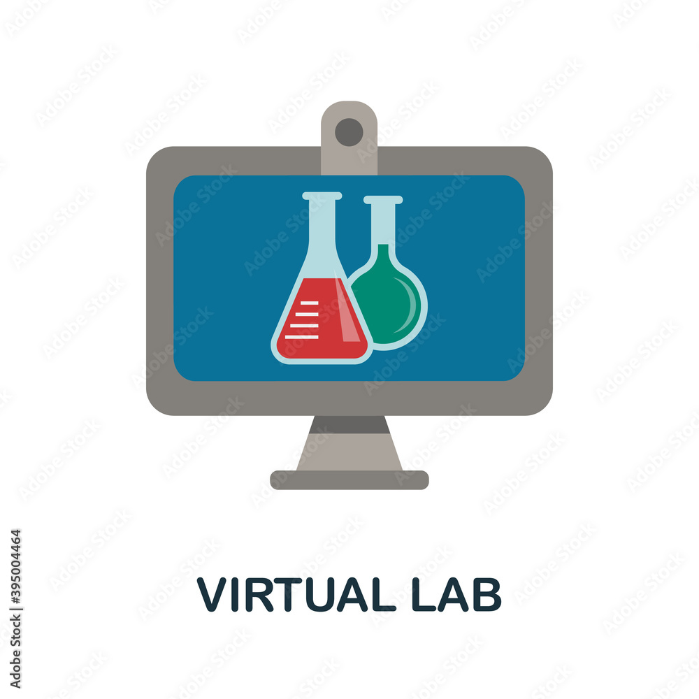 Virtual Lab icon. Simple element from online education collection. Creative Virtual Lab icon for web design, templates, infographics and more