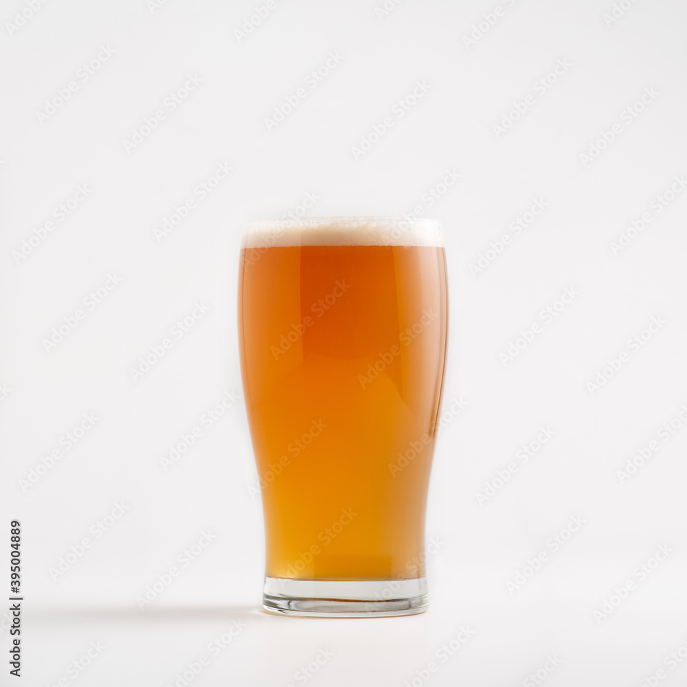 Brewery advertisement, delicious pint of ale and craft drink with free space