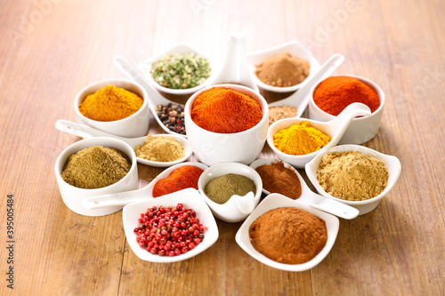 various of spices and herbs