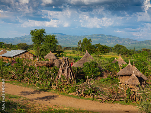 Traditional ethiopian village in Lower Omo Valley