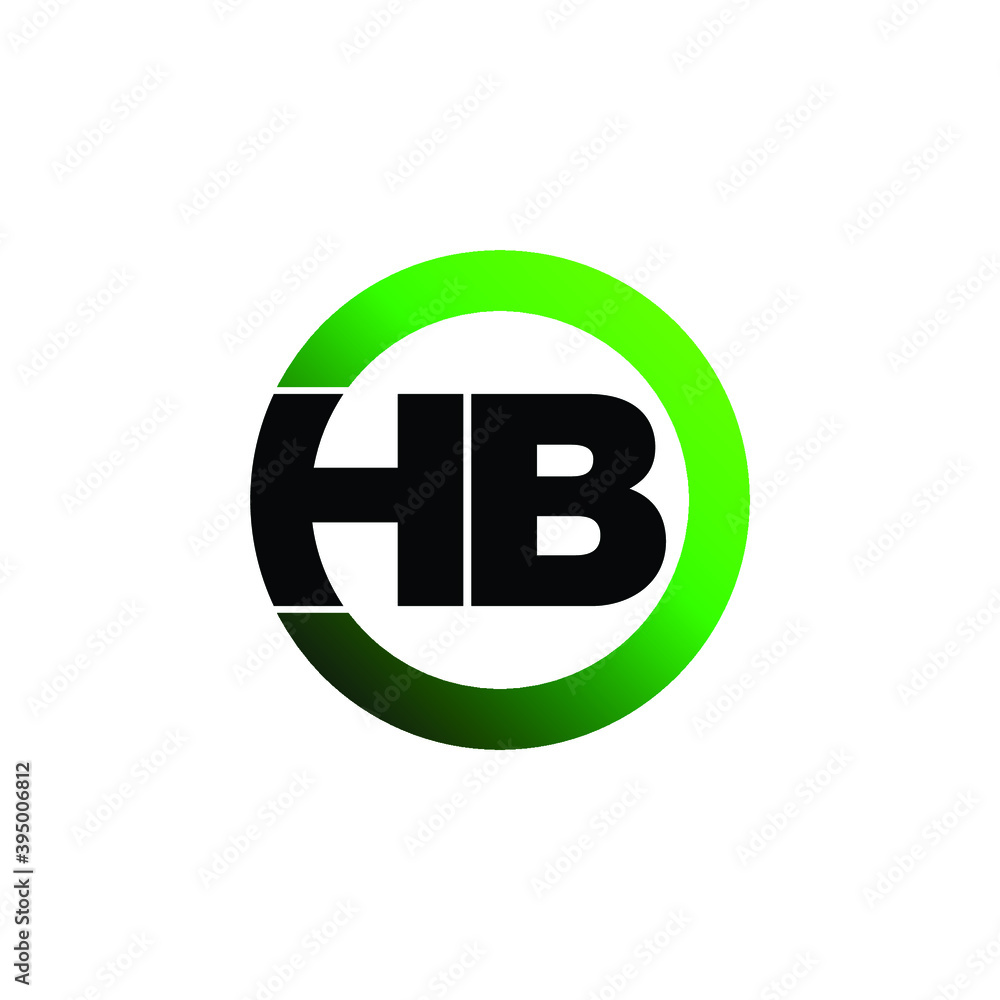 Letter HB simple logo design vector Letter HB simple logo design vector