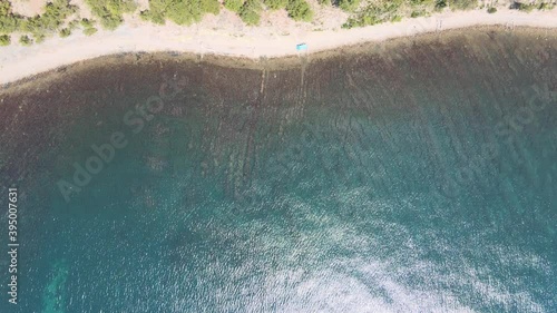 Wild nature of the black sea and green forest with gorgeous mountains in the city of Tuapse