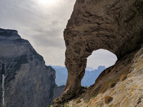 ock in the Dolomites mountains that looks like an elephant's trunk