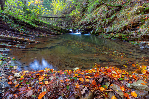 Carpathians. Skole. Mountain river.