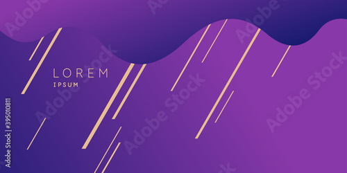 Poster with dynamic waves. Vector illustration in minimal style. Abstract background.