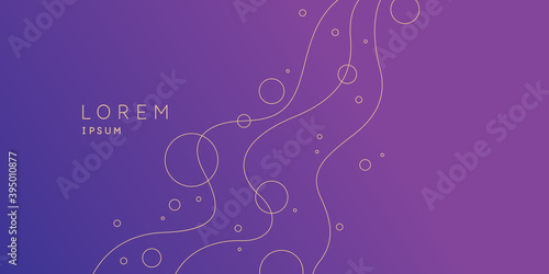 Poster with dynamic wave. Vector illustration in minimal style. Abstract background.