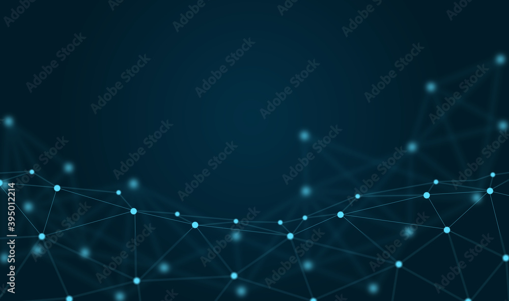 Abstract Technology Network Connecting Background Lines And Dots Geometrical polygonal Shapes Connection And Web Concept Digital Communication And Futuristic Technology interface. Abstract Technology Network Connecting Background Lines And Dots Geometrical polygonal Shapes Connection And Web Concept Digital Communication And Futuristic Technology interface.