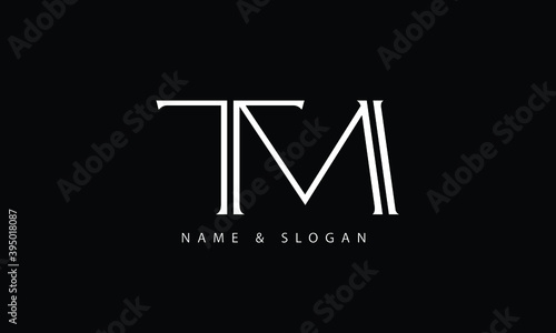 MT, TM, M, T abstract letters logo monogram