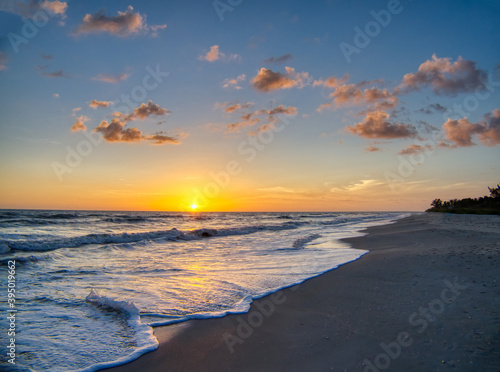 Sunset oiver the Gulf of Mexico from Sanibel Island Florida in the United States