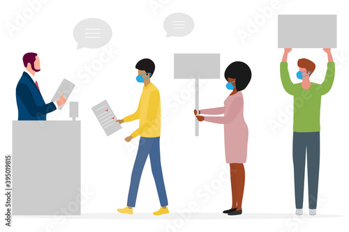 Vote Vector People Presidential Election Campaign
