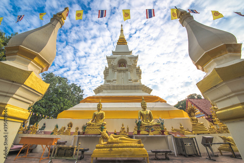 Phra That Bang Phuan Pagoda in Phra That Bang Phuan Temple, Nong Khai Province, Thailand photo