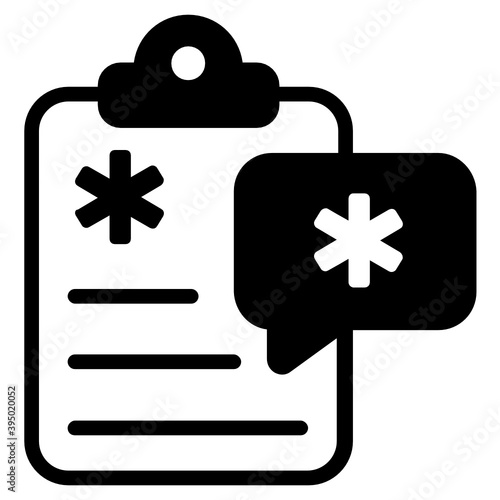 
A solid design of medical advice icon
