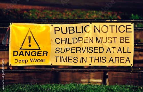 Danger Deep Water sign