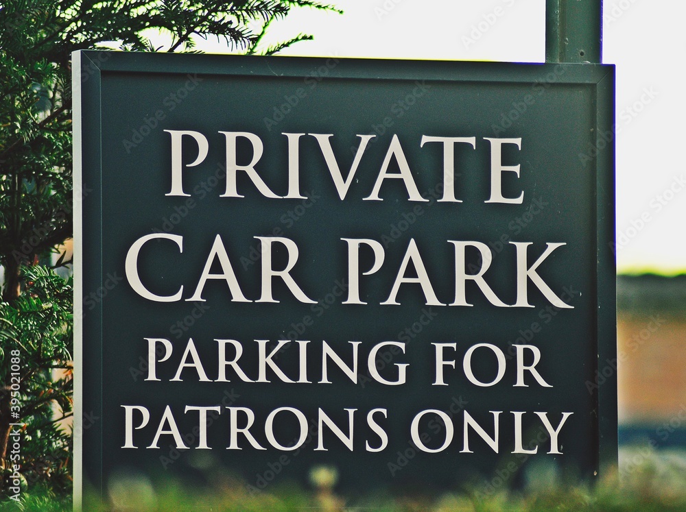 Private Car Park sign