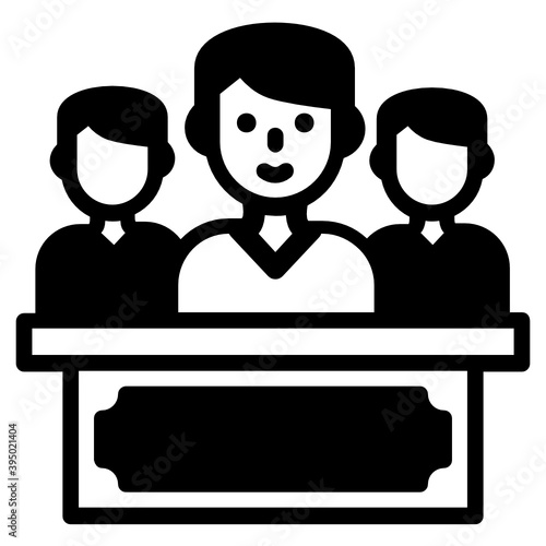 
Executive jury team in solid design 
