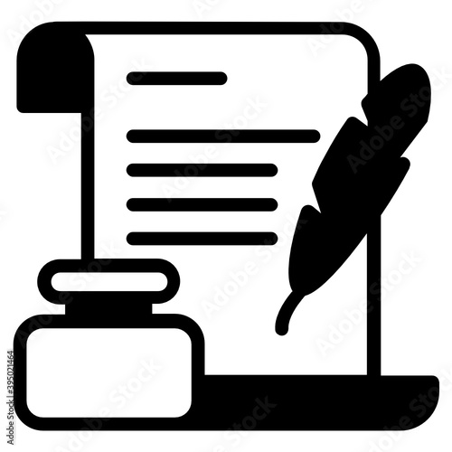 
Legal document vector in solid design 
