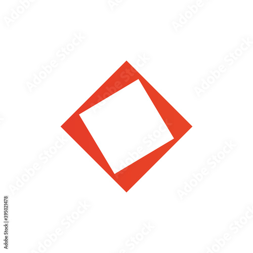 Rhombus shape icon logo design template