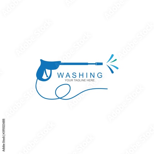 Pressure washing logo template.