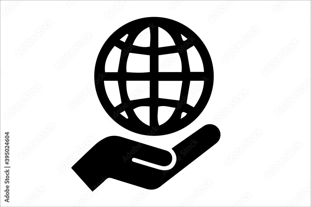 Hand hold globe icon vector, Save the Planet Icon Vector Logo Template Illustration Design. Vector EPS 10. Hand hold globe icon vector, Save the Planet Icon Vector Logo Template Illustration Design. Vector EPS 10.