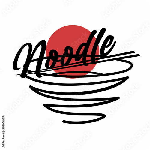 Japanese Noodles Logo Template. for Japanese restaurants.