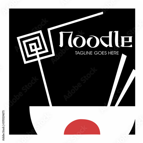 Noodle Chinese , noodle bowl logo 