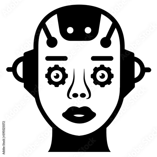 
Vr gaming icon in modern filled style 
