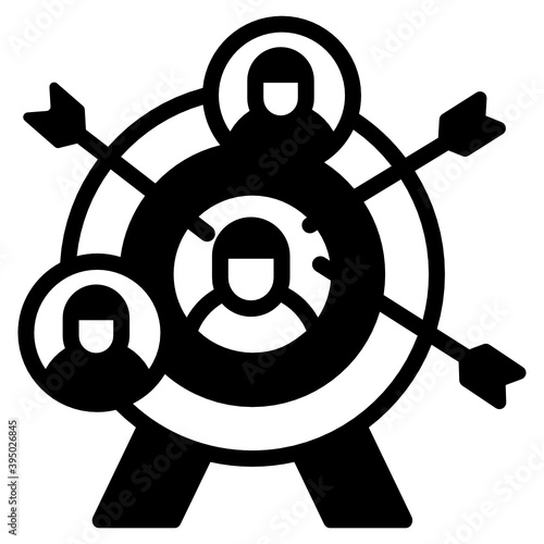 
Target audience vector in editable style 
