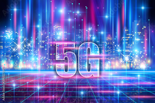 5G conceptual technologies background - illustration