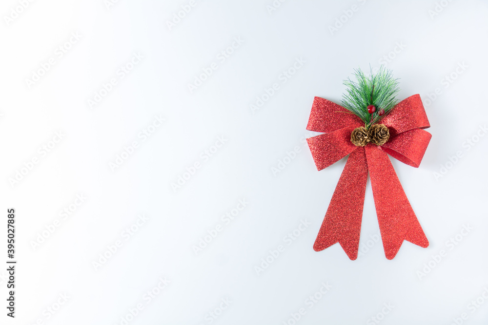 Luxury red ribbon on white background. - Christmas gift concept. Luxury red ribbon on white background. - Christmas gift concept.