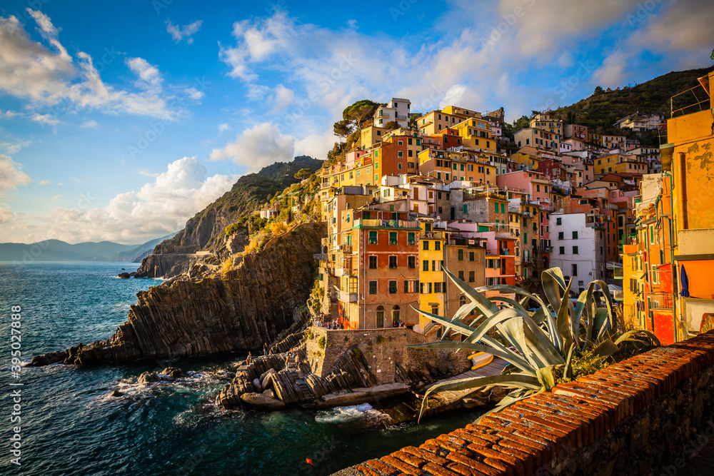 Riomaggiore,  small village in Cinque Terre,  Liguria,  Italy