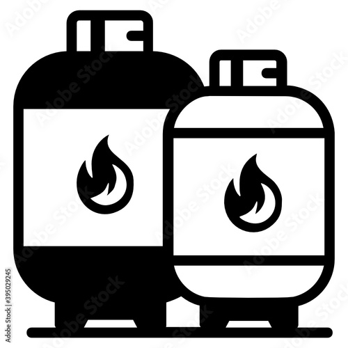 
Natural gas tank vector, solid icon of storage tank 
