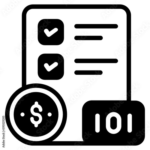 
Smart contract icon, agreement in modern solid style 
