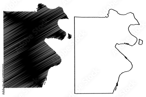 Pemiscot County, Missouri (U.S. county, United States of America, USA, U.S., US) map vector illustration, scribble sketch Pemiscot map photo