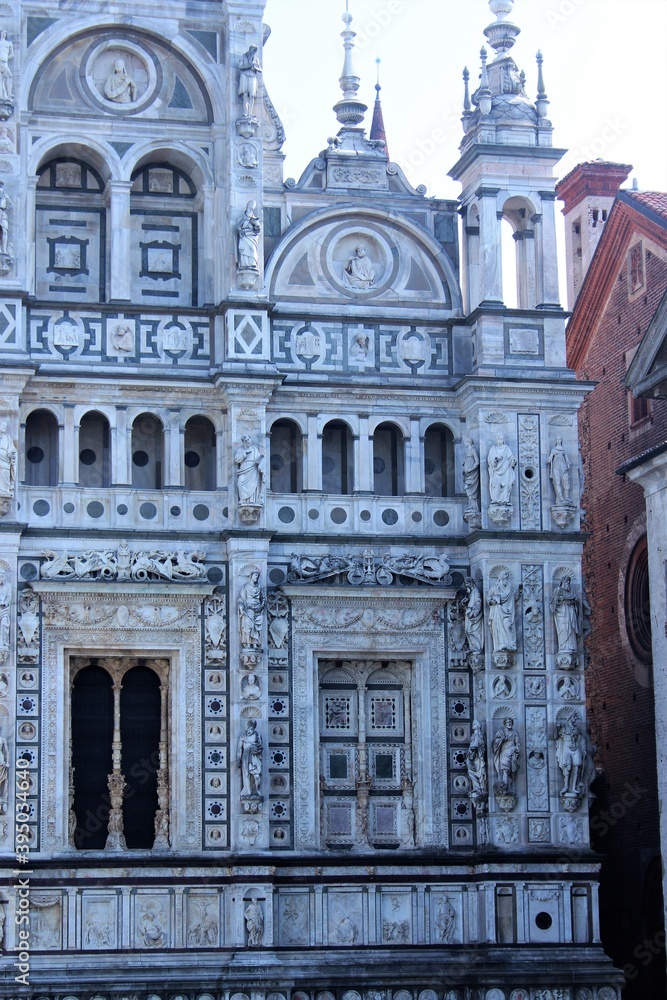 certosa di Pavia Italy facade (part)
