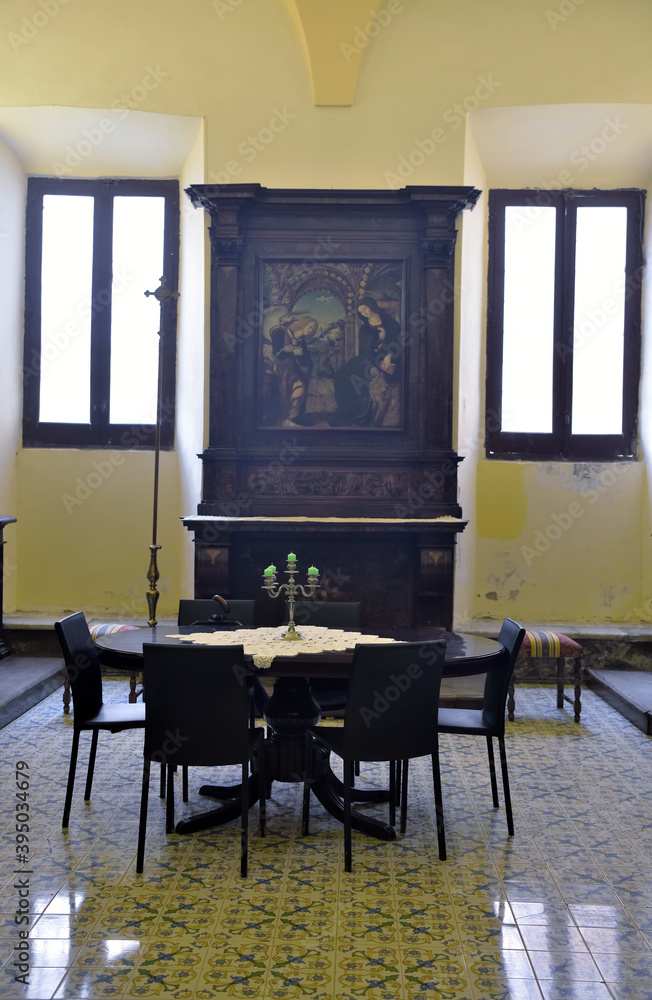 Φωτογραφία interior of the sanctuary of the Santissima Annunziata in Baroque style consecra
