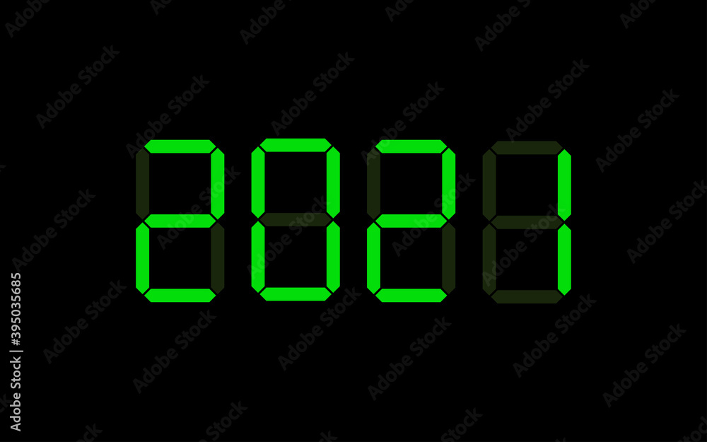 2021 new year text in digital font. Vector display icon on black background 2021 new year text in digital font. Vector display icon on black background