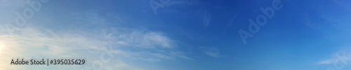 Panorama sky with cloud on a sunny day. Beautiful cirrus cloud...