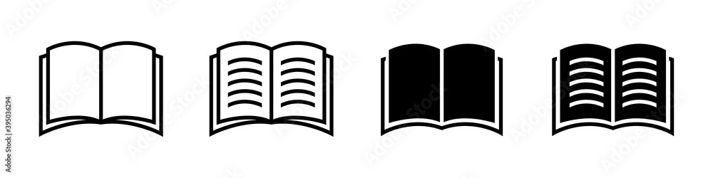 Book Icon. Vector Isolated Book Sign Collection. Simple Book Symbol. Stock  Vector | Adobe Stock